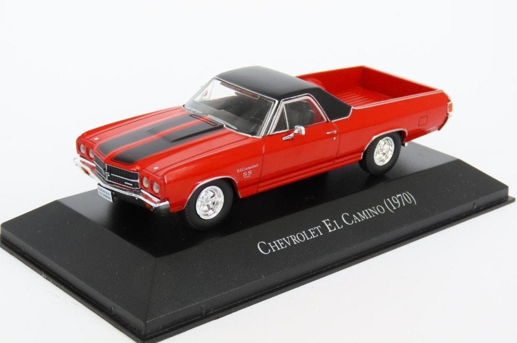 Chevrolet El Camino 1970 rood/zwart (1:43, De Agostini), Overige merken, Auto, Nieuw, Ophalen of Verzenden
