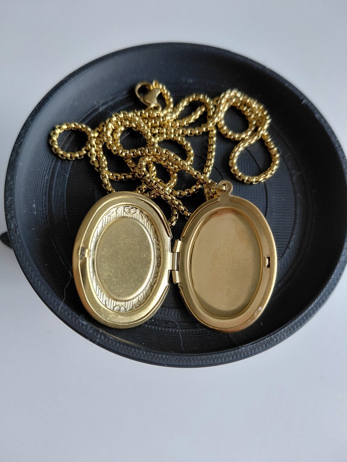 RVS Medaillon Ketting met Hanger - Goudkleurig - 60 cm, Nieuw, Ophalen of Verzenden, Goud, Overige materialen