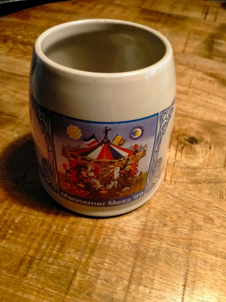Mannemer Mess 89 1989 bierpul kermis Duitsland vintage, Verzamelen, Ophalen of Verzenden, Gebruikt, Pul(len), Overige merken