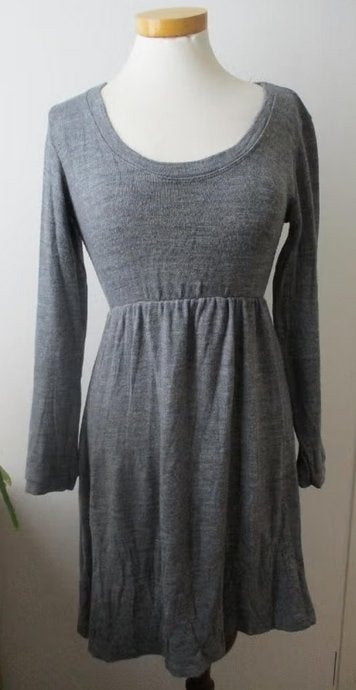 Tricot wolblend jurk met hoge taille, maat 36/38, Kleding | Dames, Oosterveldweg 15, 7274 DZ, Verzenden, Zo goed als nieuw, Knielengte