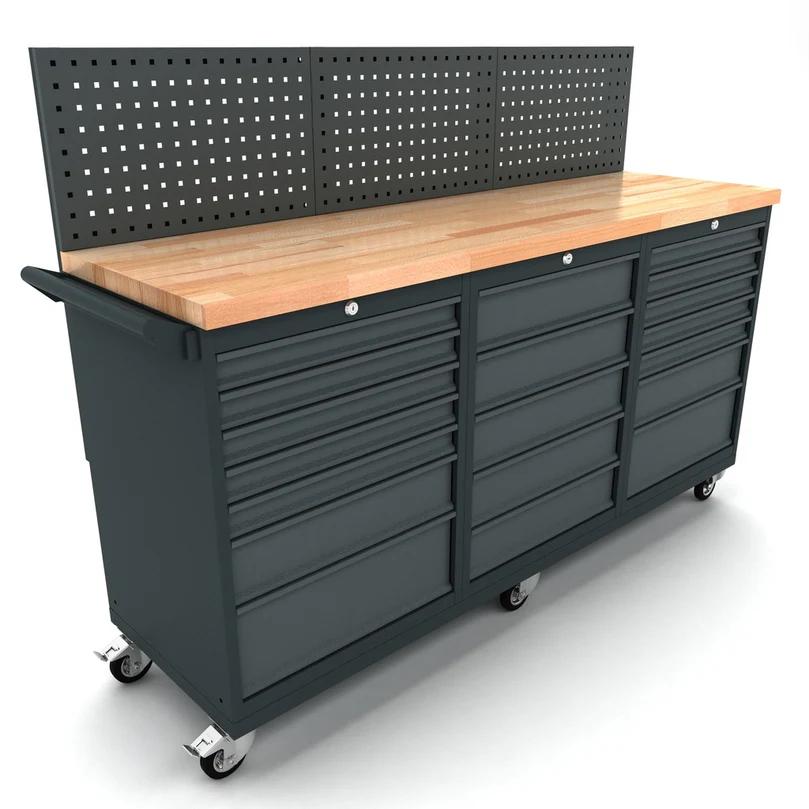 Werkbank Mobiel 2x 7 En 1x 5 Ladekast Incl. Gereedschapswand, Ophalen, Nieuw
