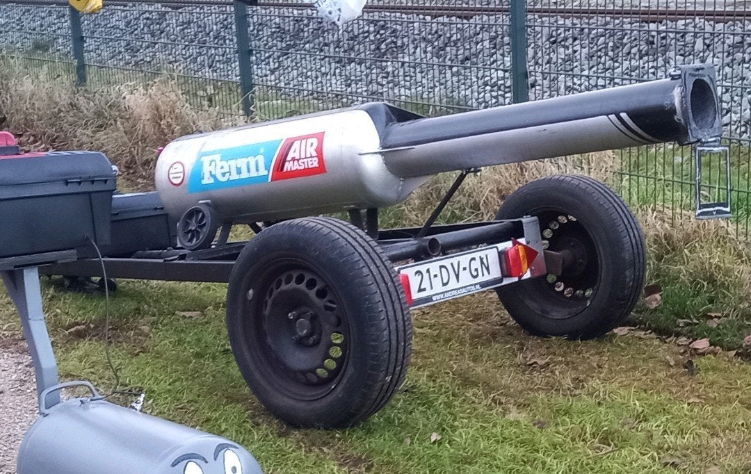 carbid kanon 125 L, Ophalen, Gebruikt