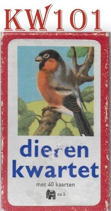 KW 101  Dieren Kwartet – Mooi Jumbo  kwartetspel uit 1967, Ophalen of Verzenden, Gebruikt, Kwartet(ten)