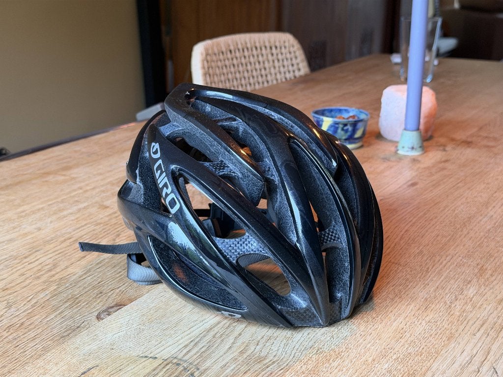 Giro Atmos fietshelm – zwart/grijs, Fietsen en Brommers, Gebruikt, Giro, Ophalen of Verzenden, L