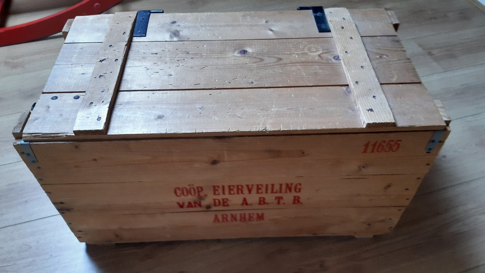 Unieke Houten Eierkist - Coöp Eierveling Arnhem, Ophalen of Verzenden