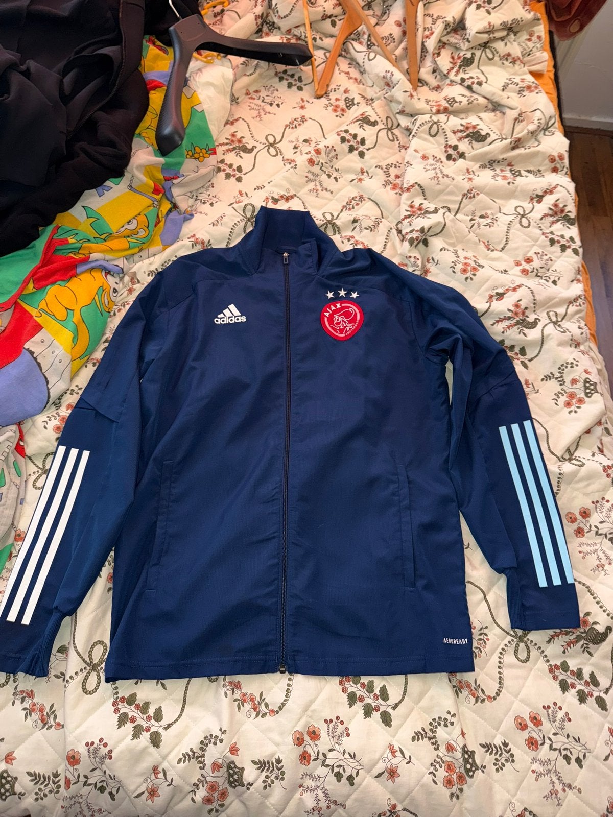 Ajax jas maat M, Ophalen of Verzenden, Zo goed als nieuw, Blauw, Voetbal