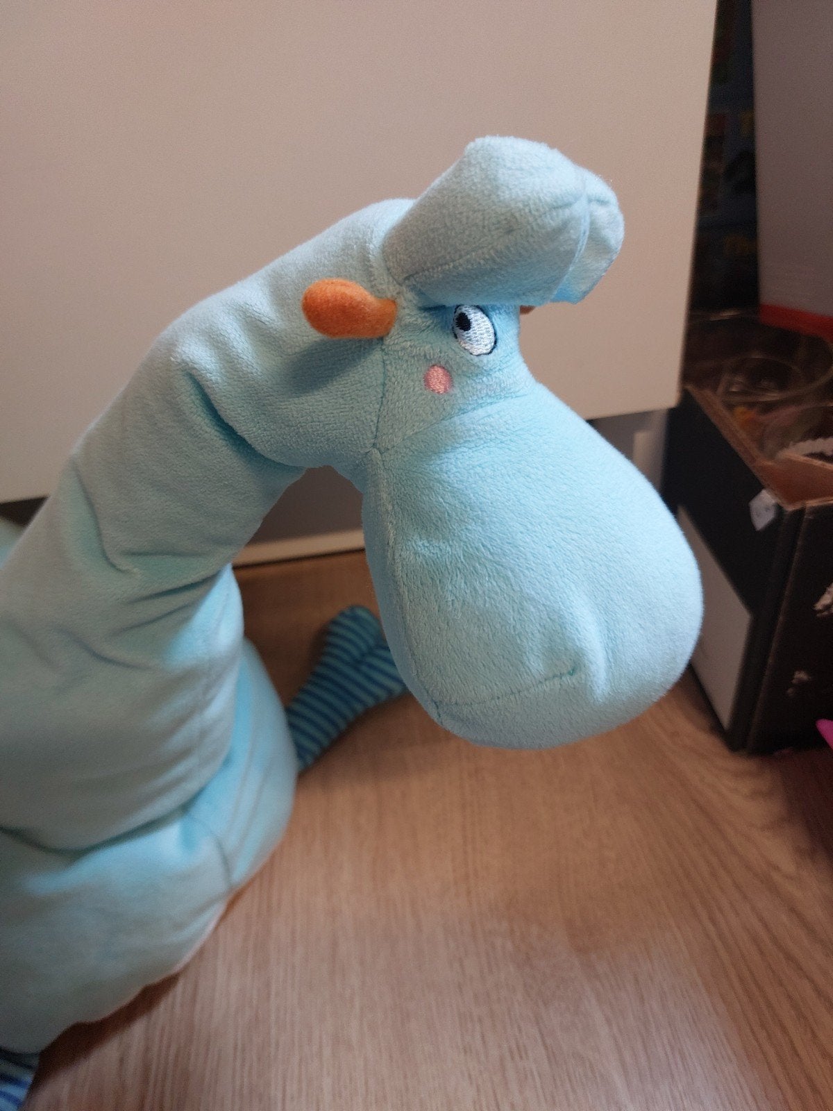 IKEA blauwe giraf knuffel 40 cm, Kinderen en Baby's, Speelgoed | Knuffels en Pluche, Ophalen of Verzenden
