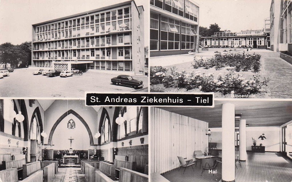 Tiel - St. Andreas Ziekenhuis (multiview)  rond 1965, Ophalen of Verzenden, 1960 tot 1980, Gelopen, Gelderland