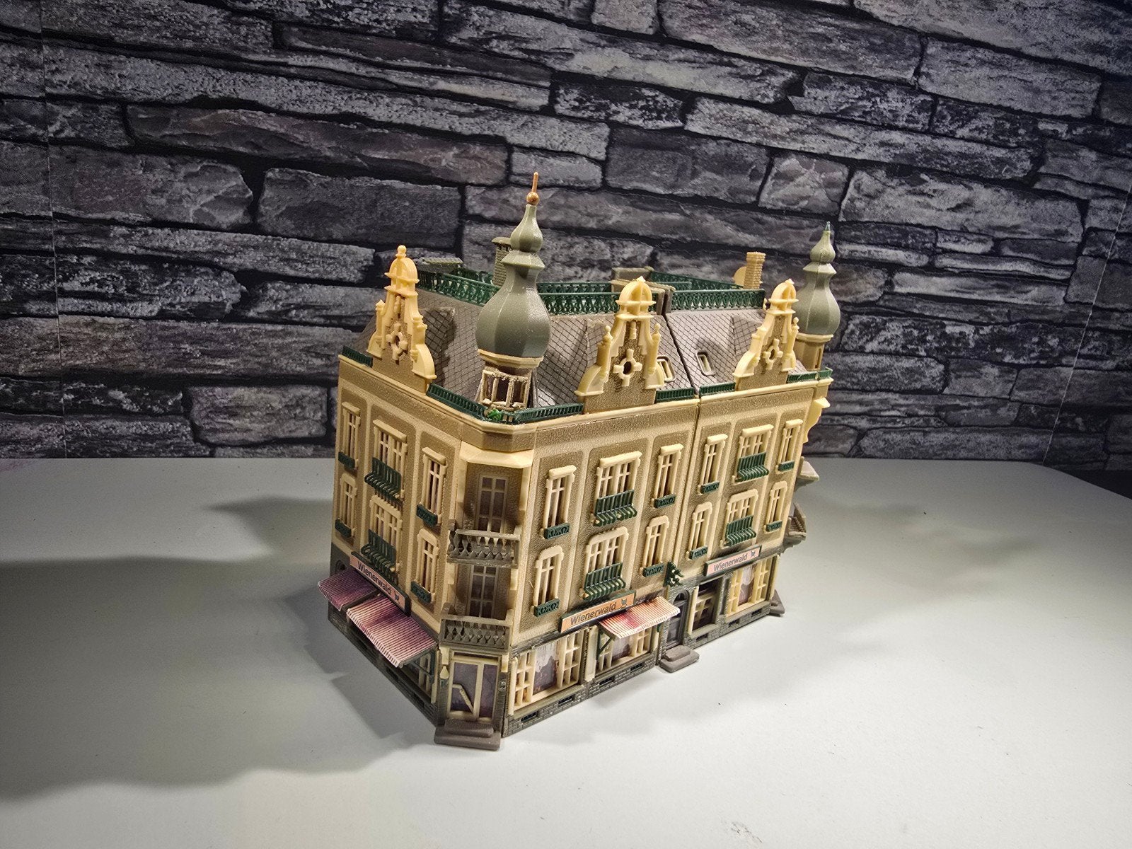 2x historisch hoekpand N spoor modeltrein 1:160, Overige merken, Gebruikt, Gelijkstroom of Wisselstroom, Brug, Tunnel of Gebouw
