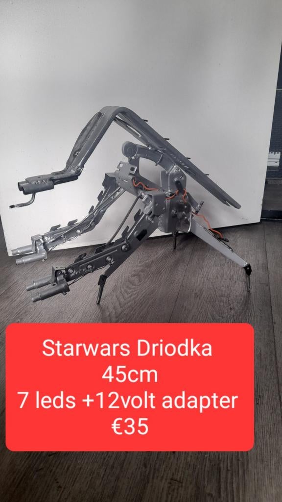Star Wars Droideka 45cm met 7 LED's en 12V adapter, Ophalen, Zo goed als nieuw, Replica