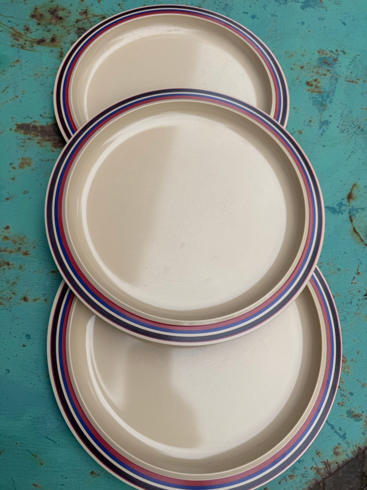 Retro Mepal Rosti Koen de Winter kampeer diner borden, Caravans en Kamperen, Kampeeraccessoires, Ophalen of Verzenden, Gebruikt