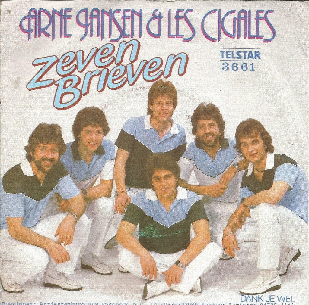 VERKOCHT Arne Jansen & Les Cigales ‎– Zeven Brieven     #2, Fotohoes, 7 inch, Ophalen of Verzenden, Zo goed als nieuw