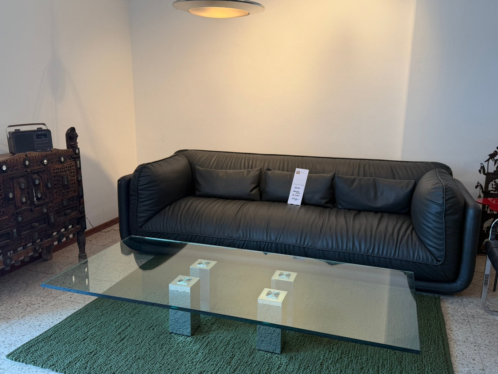 Van Beek Abel salontafel, Huis en Inrichting, Tafels | Salontafels, Ophalen, 50 tot 100 cm, Rechthoekig, Glas