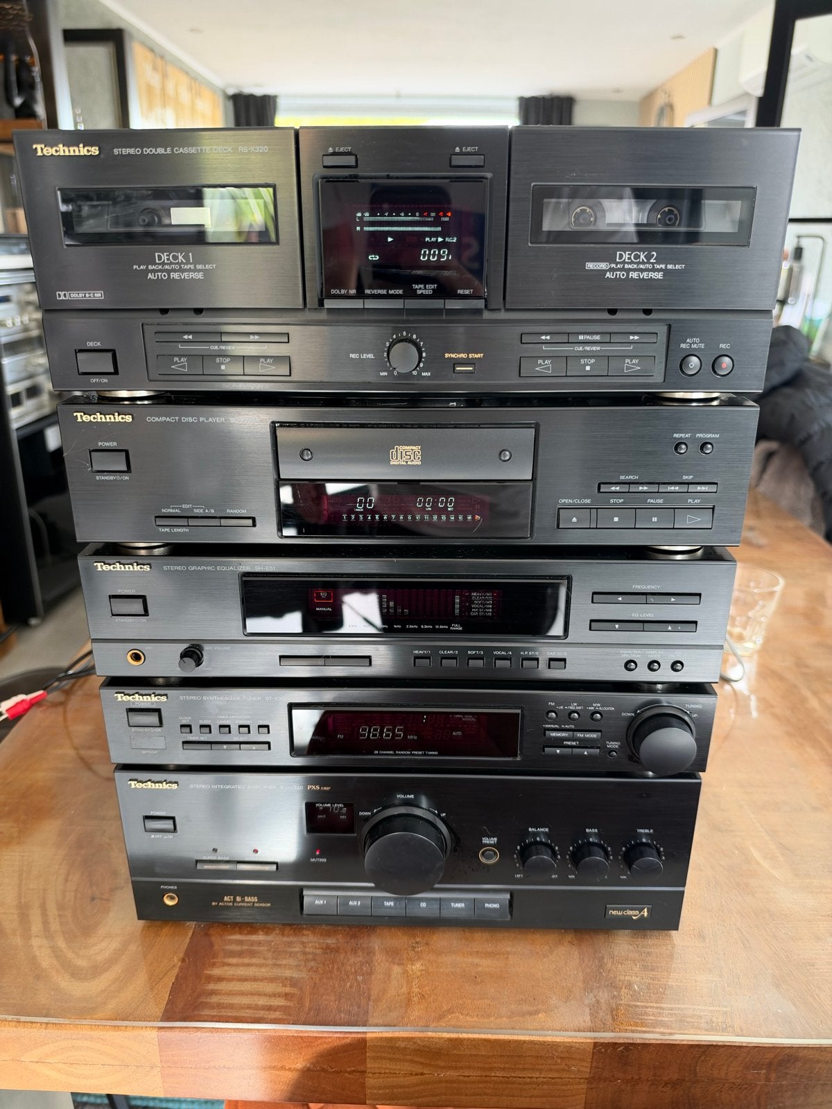Technics Hifi Set - Cassettedeck, CD-speler, Tuner, Versterk, Ophalen of Verzenden, Zo goed als nieuw, Cassettedeck, Losse componenten