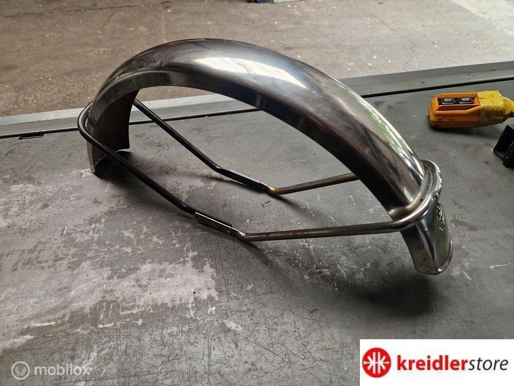 Kreidler RS / TM voorspatbord RVS origineel met beugels