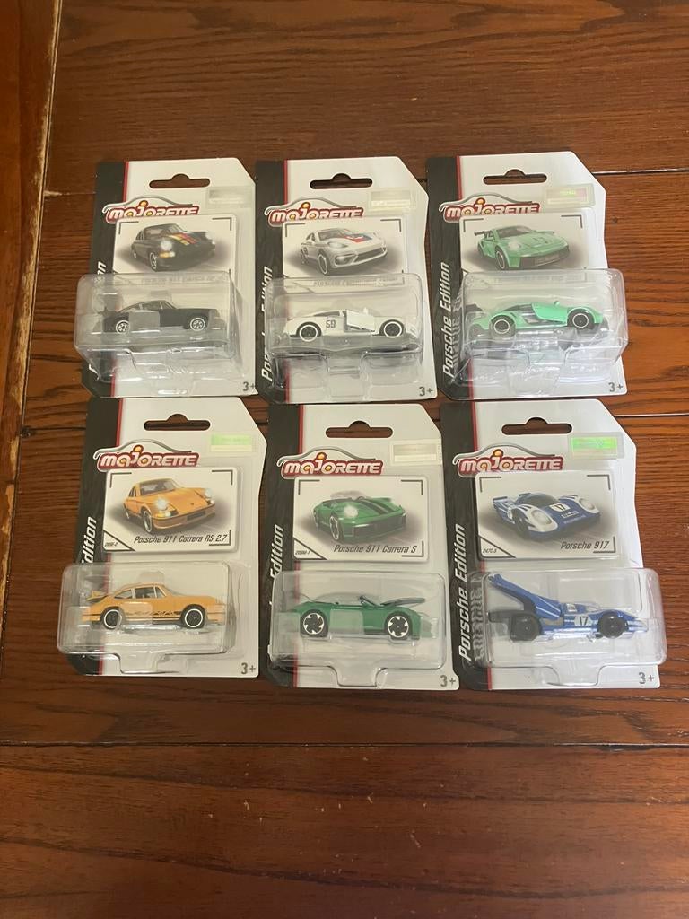 Majorette Porsche Edition complete serie van 6 auto’s, Ophalen of Verzenden, Nieuw