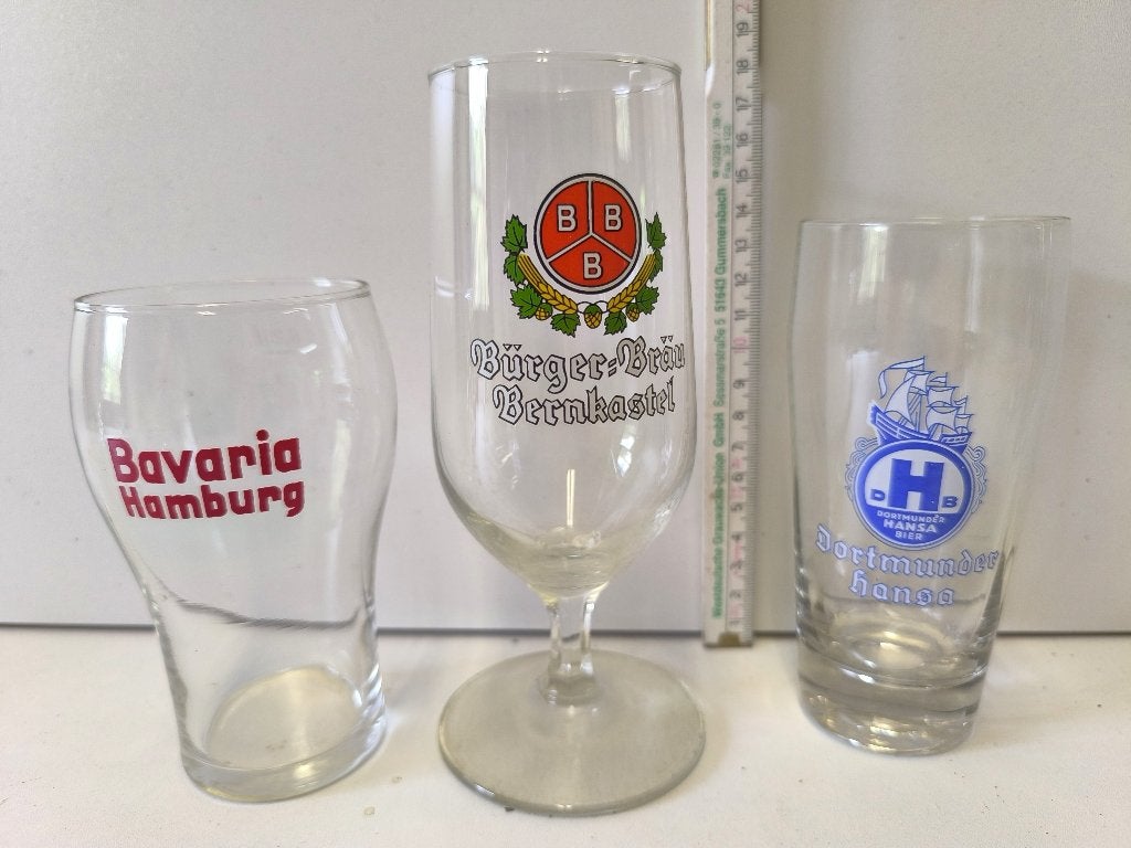 collectie ca. 40st bierglazen jaren 60 duitsland, Verzamelen, Biermerken, Ophalen, Zo goed als nieuw, Glas of Glazen, Overige merken