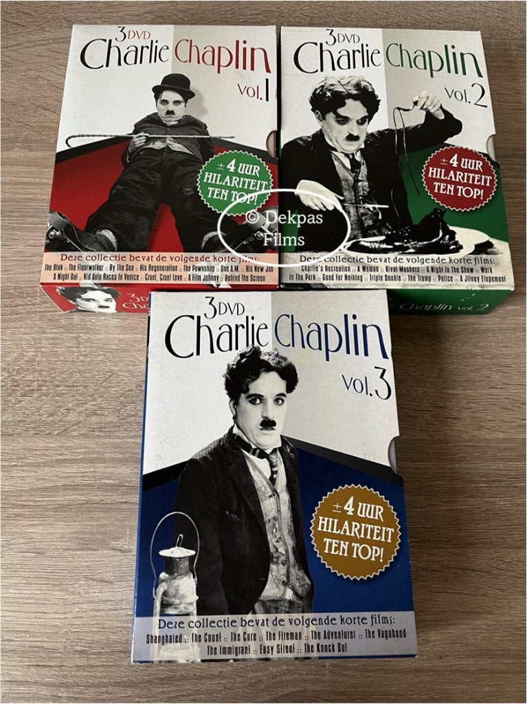 Dvd's Charlie Chaplin - Volume 1 t/m 3, Alle leeftijden, Nederlands, Overige genres, Ophalen of Verzenden