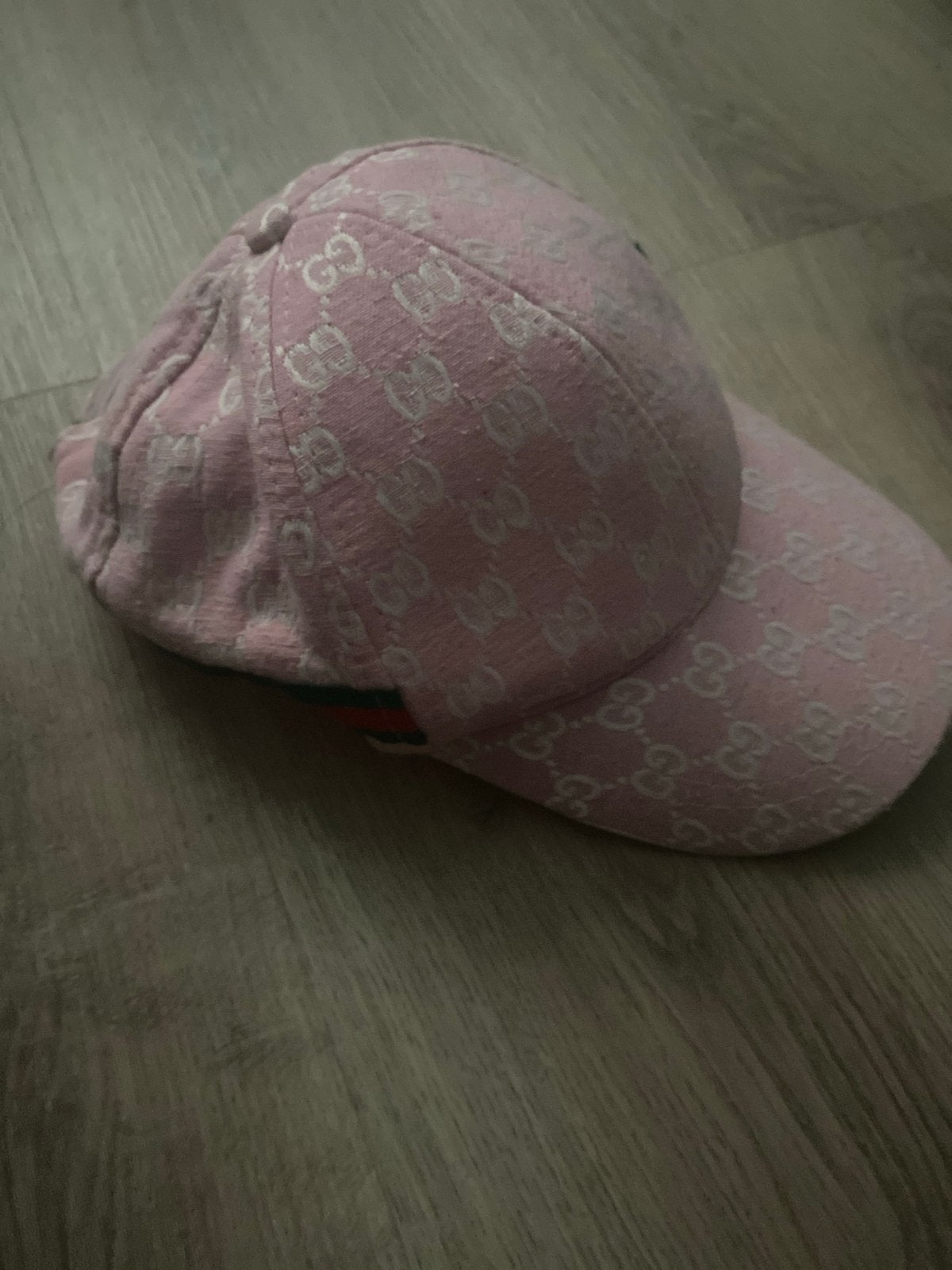 Roze Gucci pet met GG-monogram en Web-streep, Ophalen of Verzenden, Gedragen, One size fits all, Pet
