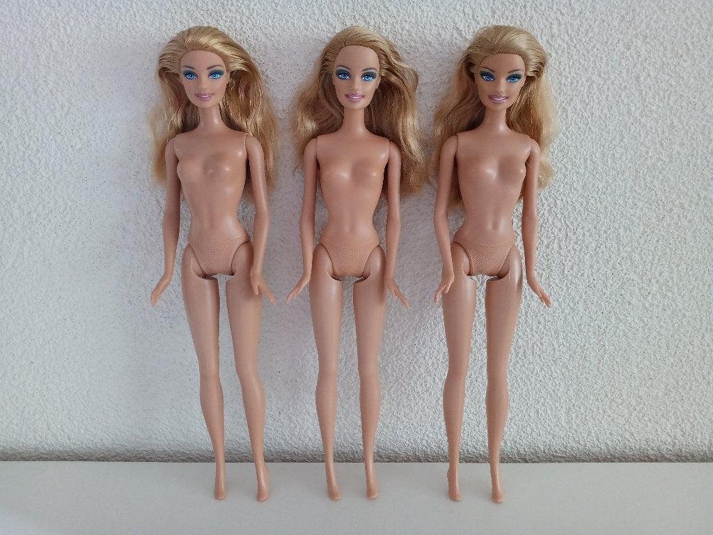 3 x Barbie Fiat 500 Poppen R1623, Ophalen of Verzenden, Gebruikt, Pop