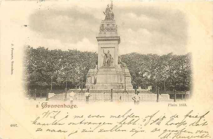 301-196-023 Den Haag Plein 1813, Verzenden, Voor 1920, Zuid-Holland