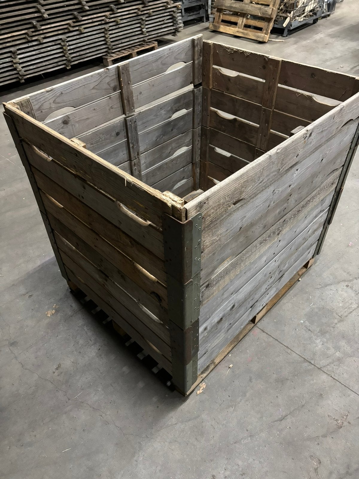 Houten palletranden 100x120x25 cm – Stapelbaar, Gebruikt, Minder dan 25 mm, Ophalen of Verzenden, Steigerhout