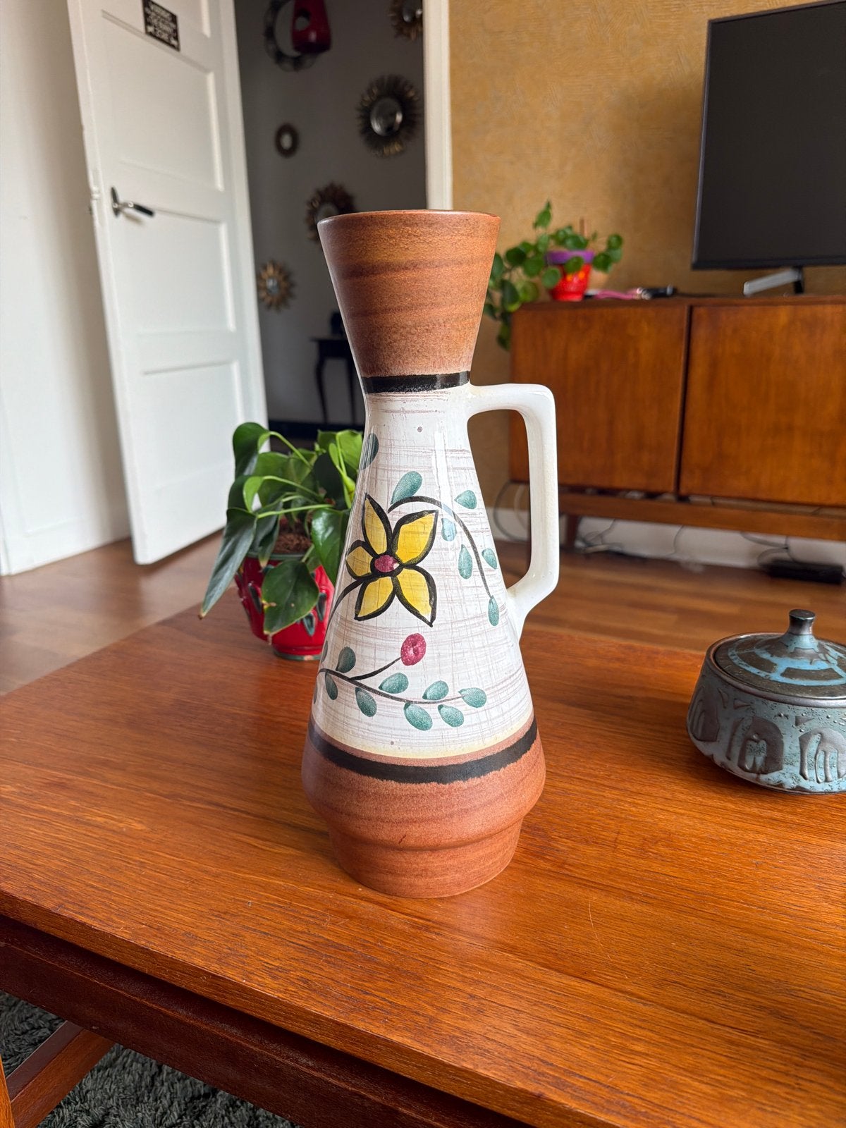 Bay Keramik West Germany oorvaas bloemen 35 cm type 272, Ophalen of Verzenden