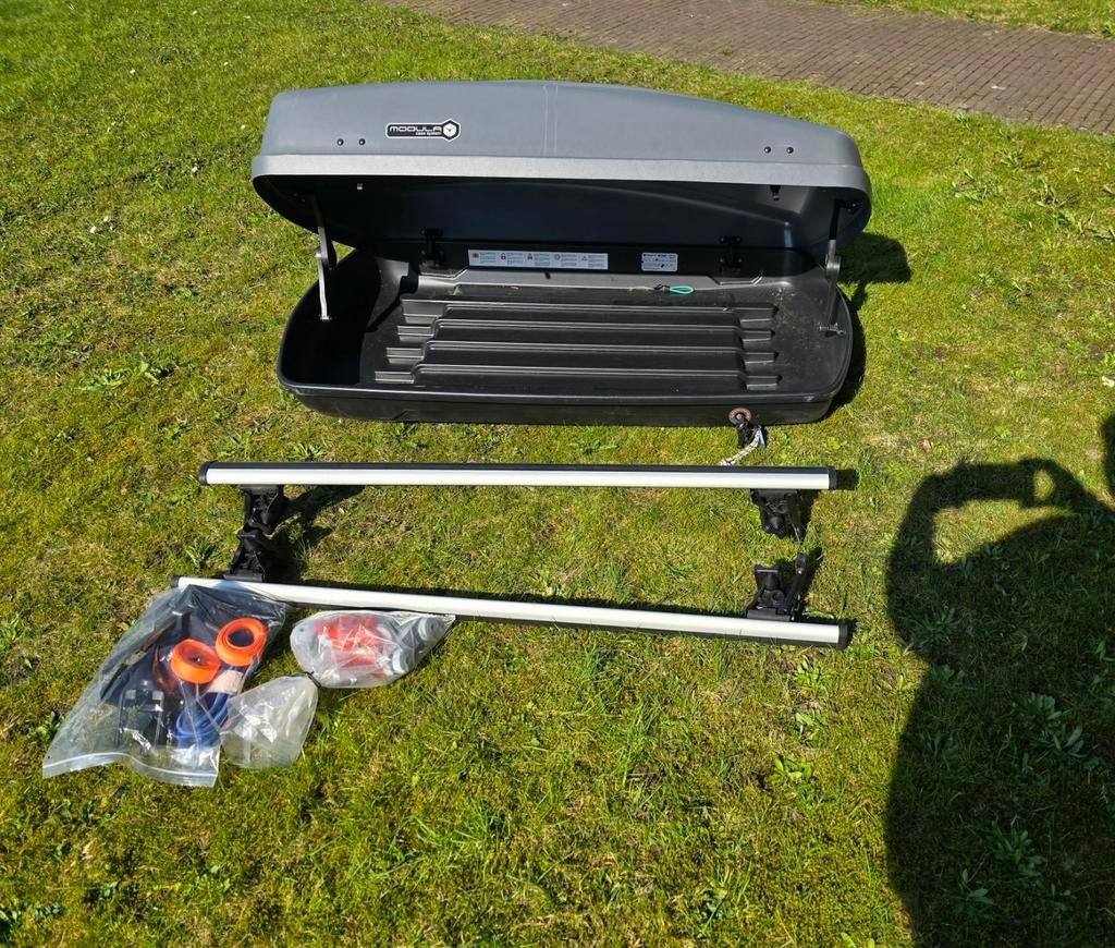 Modula Ciao Dakkoffer met faradbars dakdragers, Auto diversen, Dakkoffers, Ophalen, Gebruikt