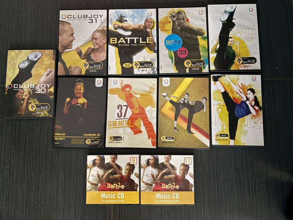 Club joy battle cd en dvd 30-39 + 2 cd, Cursus of Instructie, Yoga, Fitness of Dans, Alle leeftijden, Ophalen of Verzenden
