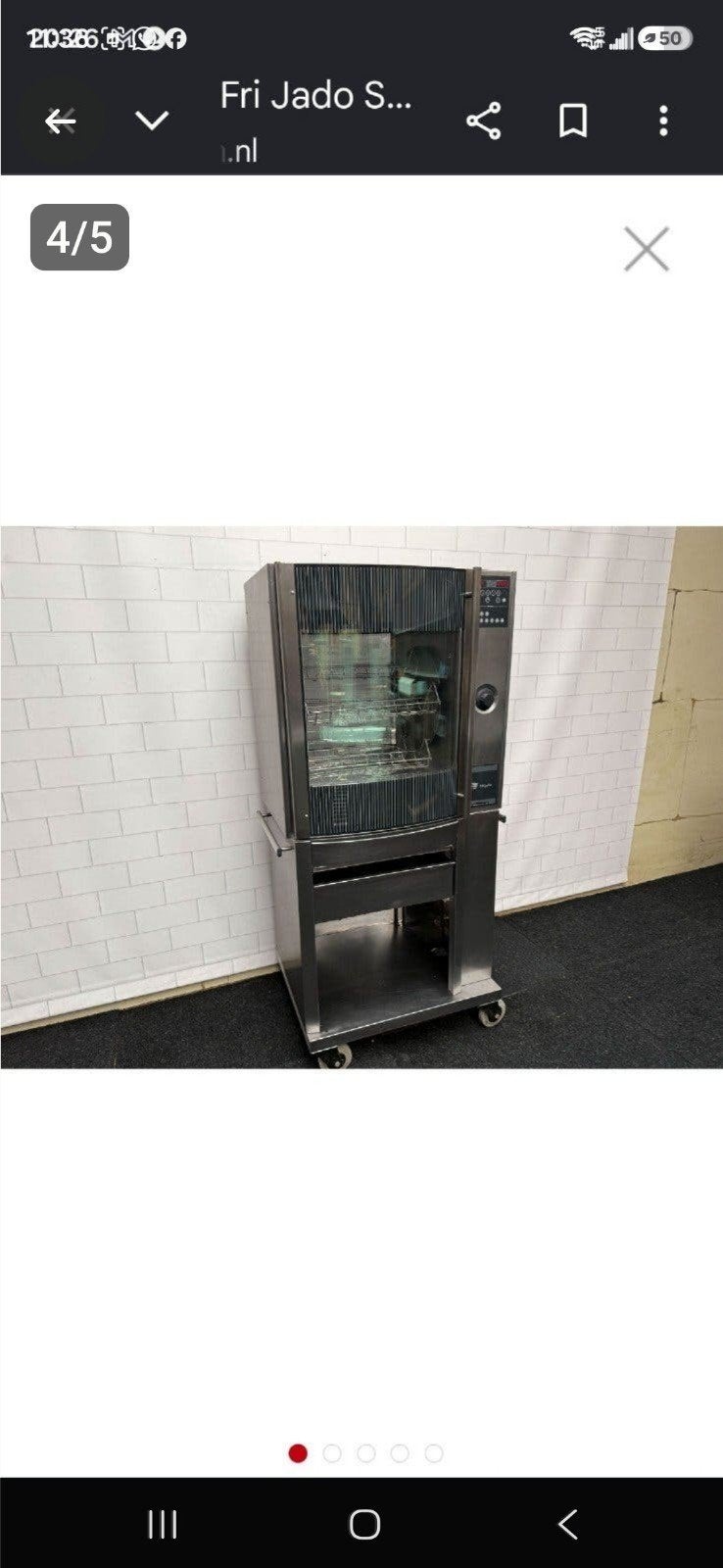 kippen grill oven, Ophalen of Verzenden, Zo goed als nieuw, Minder dan 45 cm