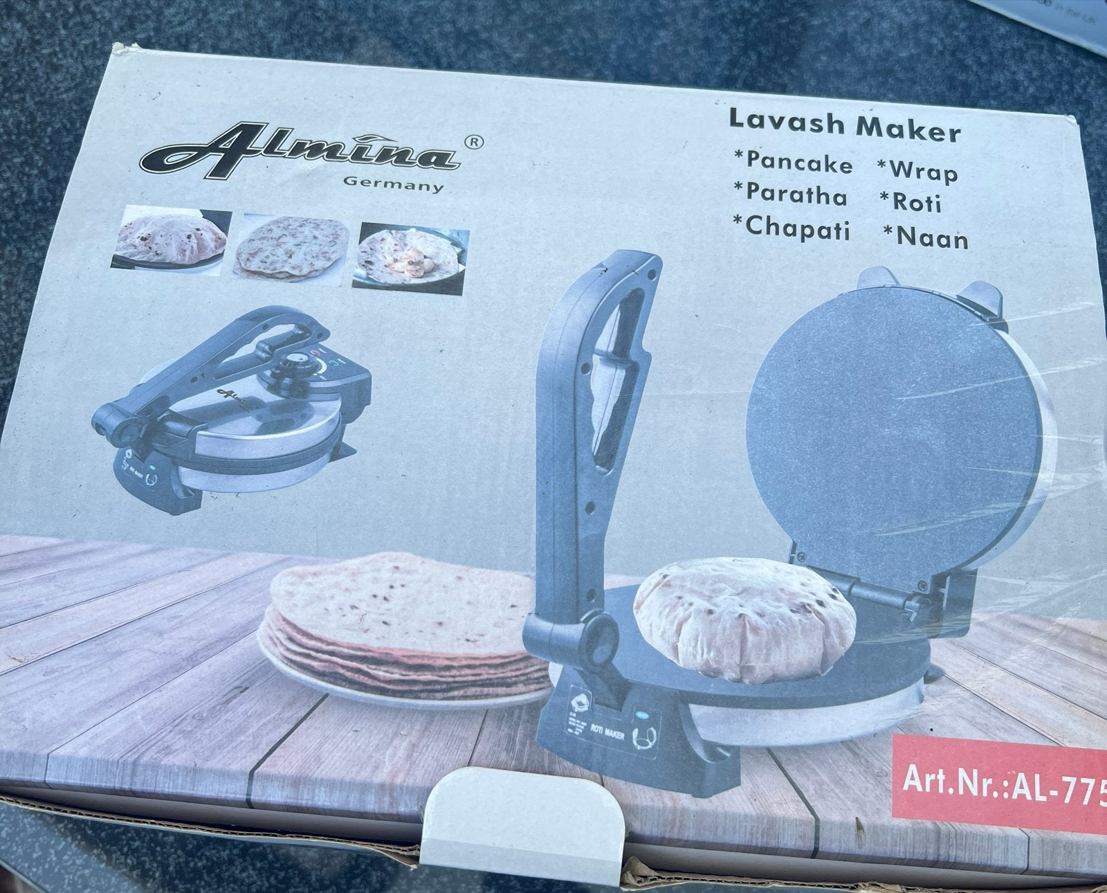 Almina Lavash Maker: Roti, Pita, Flatbread Machine, Witgoed en Apparatuur, Onderdelen en Toebehoren, Ophalen, Nieuw