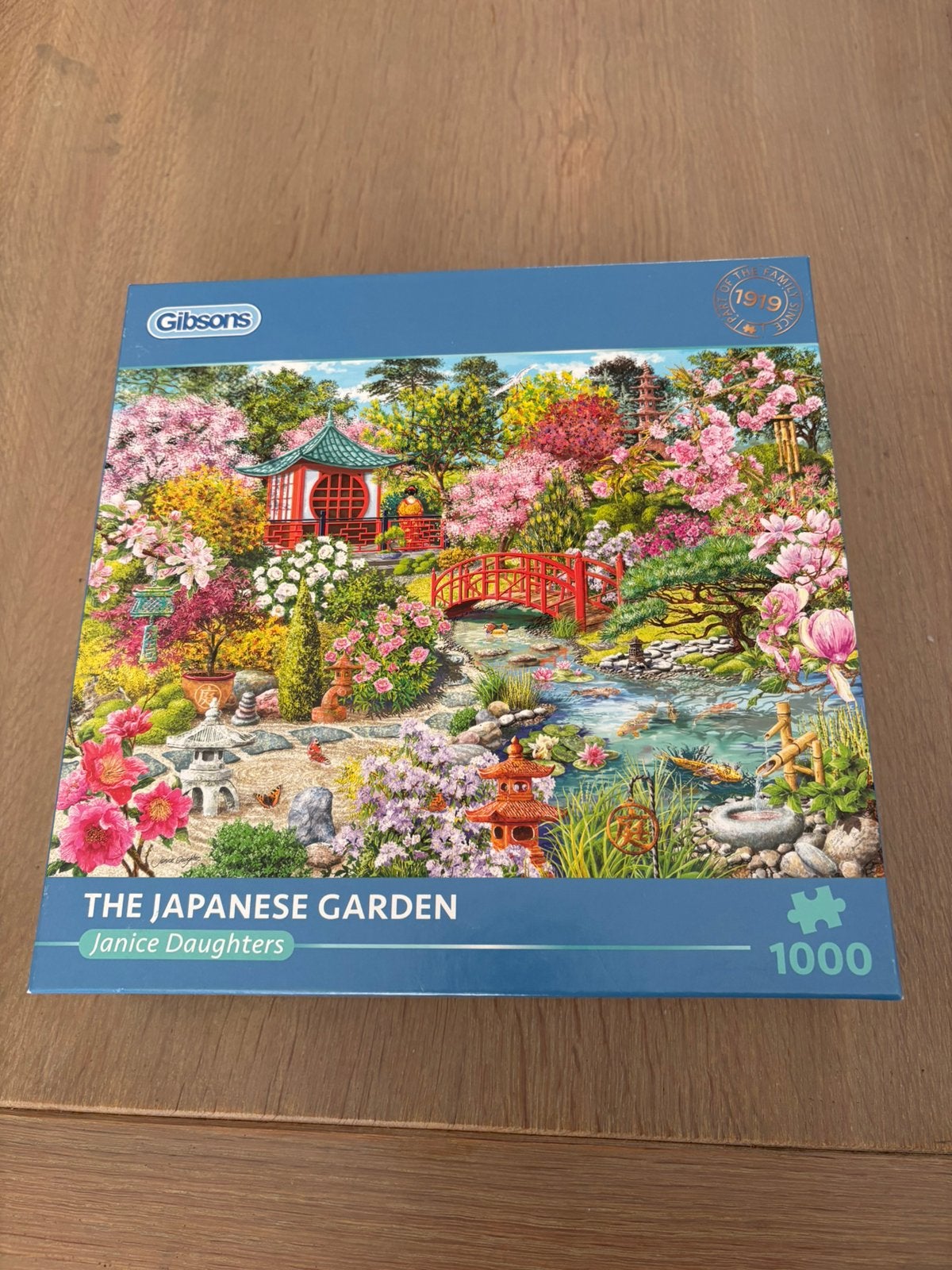 Gibsons puzzel the Japanese Garden, Ophalen of Verzenden, 500 t/m 1500 stukjes, Zo goed als nieuw, Legpuzzel