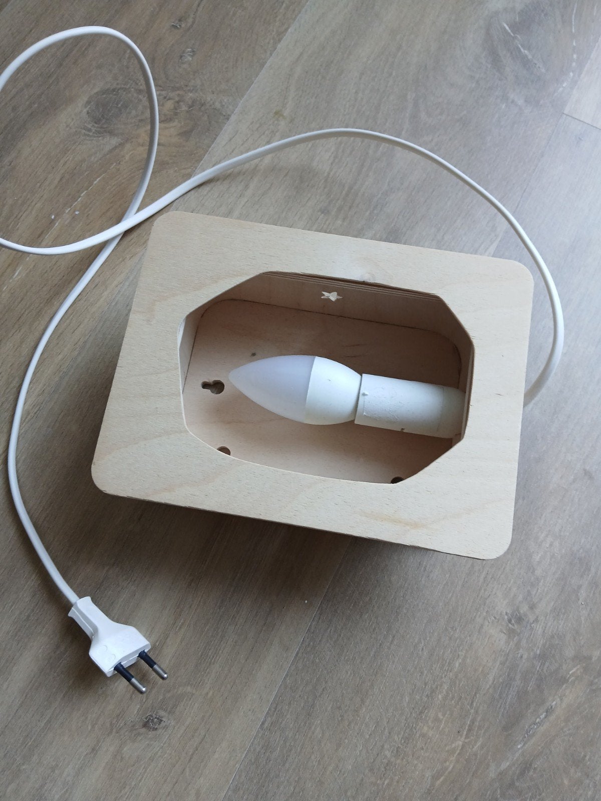Kaart-fotolamp, Ophalen, Zo goed als nieuw, Hout
