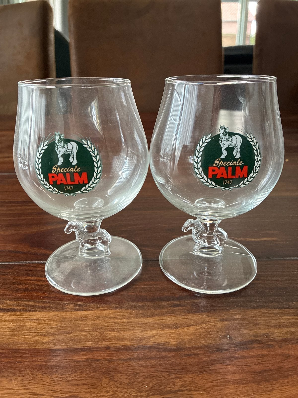2x Speciaal Palm Bierglas met Paardje - 1747, Ophalen