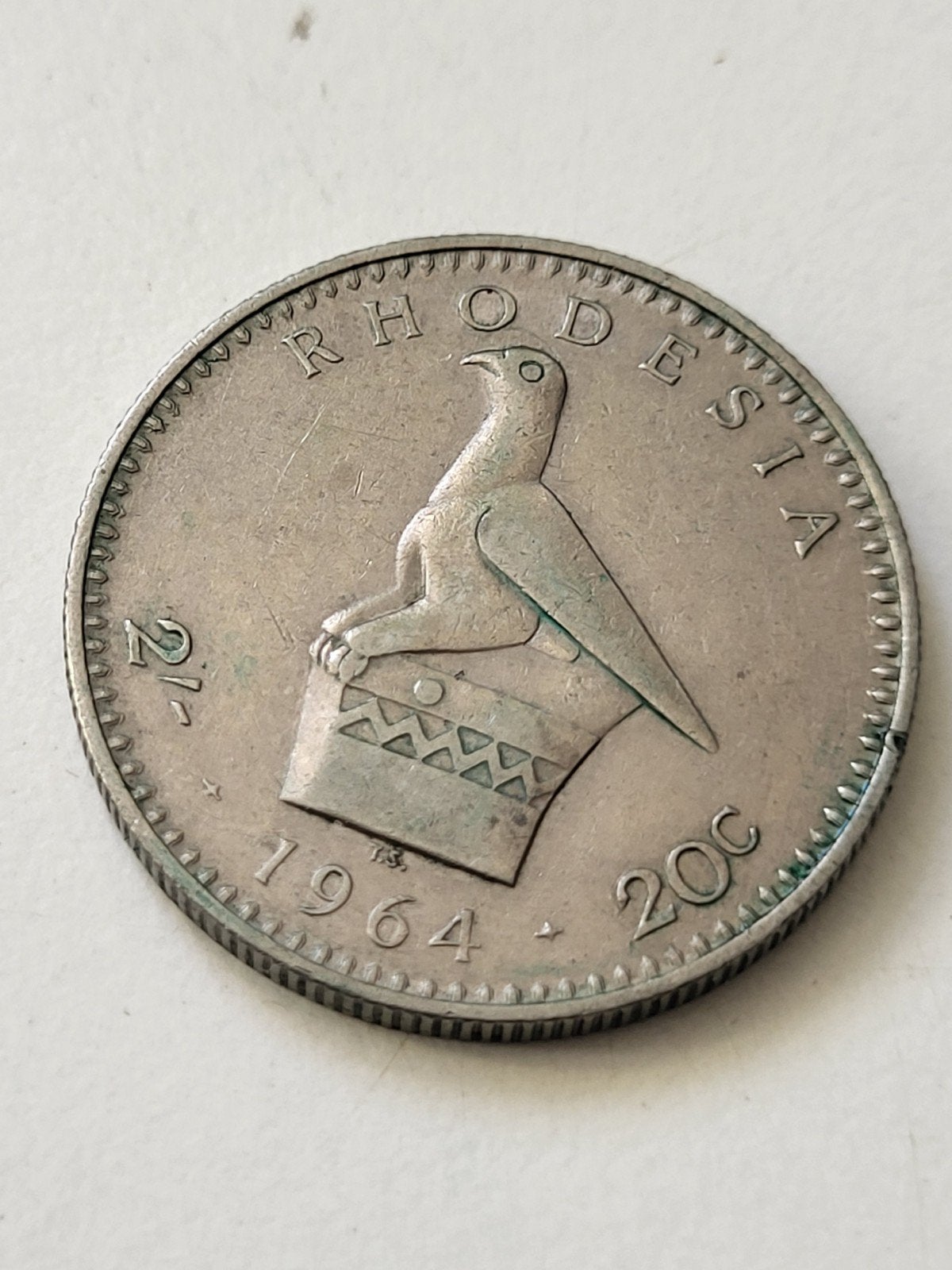 Munt Rhodesië 2 shilling 20 cents 1964 Koningin Elizabeth II, Ophalen of Verzenden