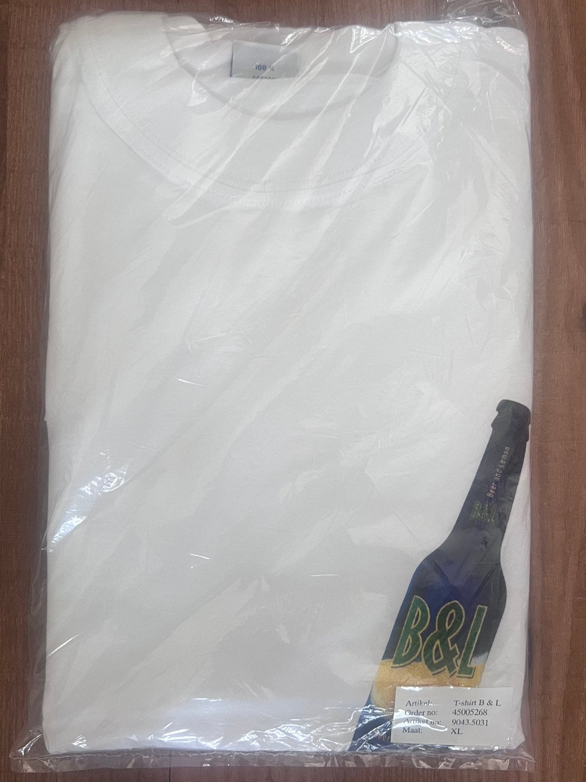Nieuw B&L T-shirt Maat XL - Wit met Bier & Lemon design, Ophalen of Verzenden, Nieuw, Kleding, Overige merken