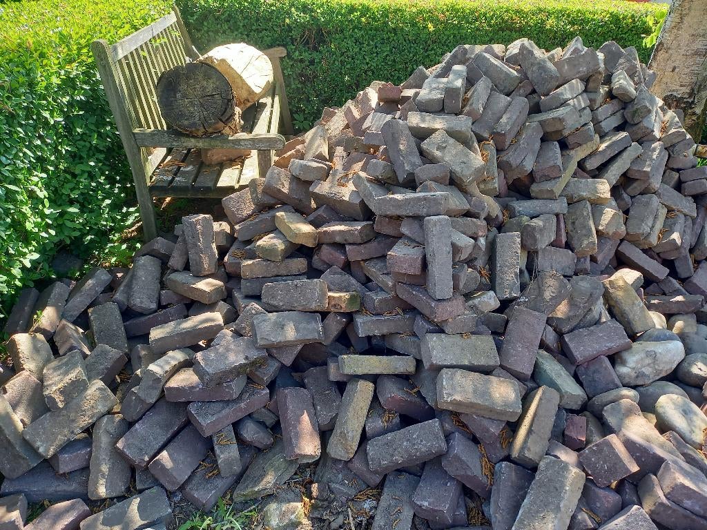 Oudgebakken waaltjes, 10 m2, Tuin en Terras, Ophalen, Overige materialen, Gebruikt, Klinkers