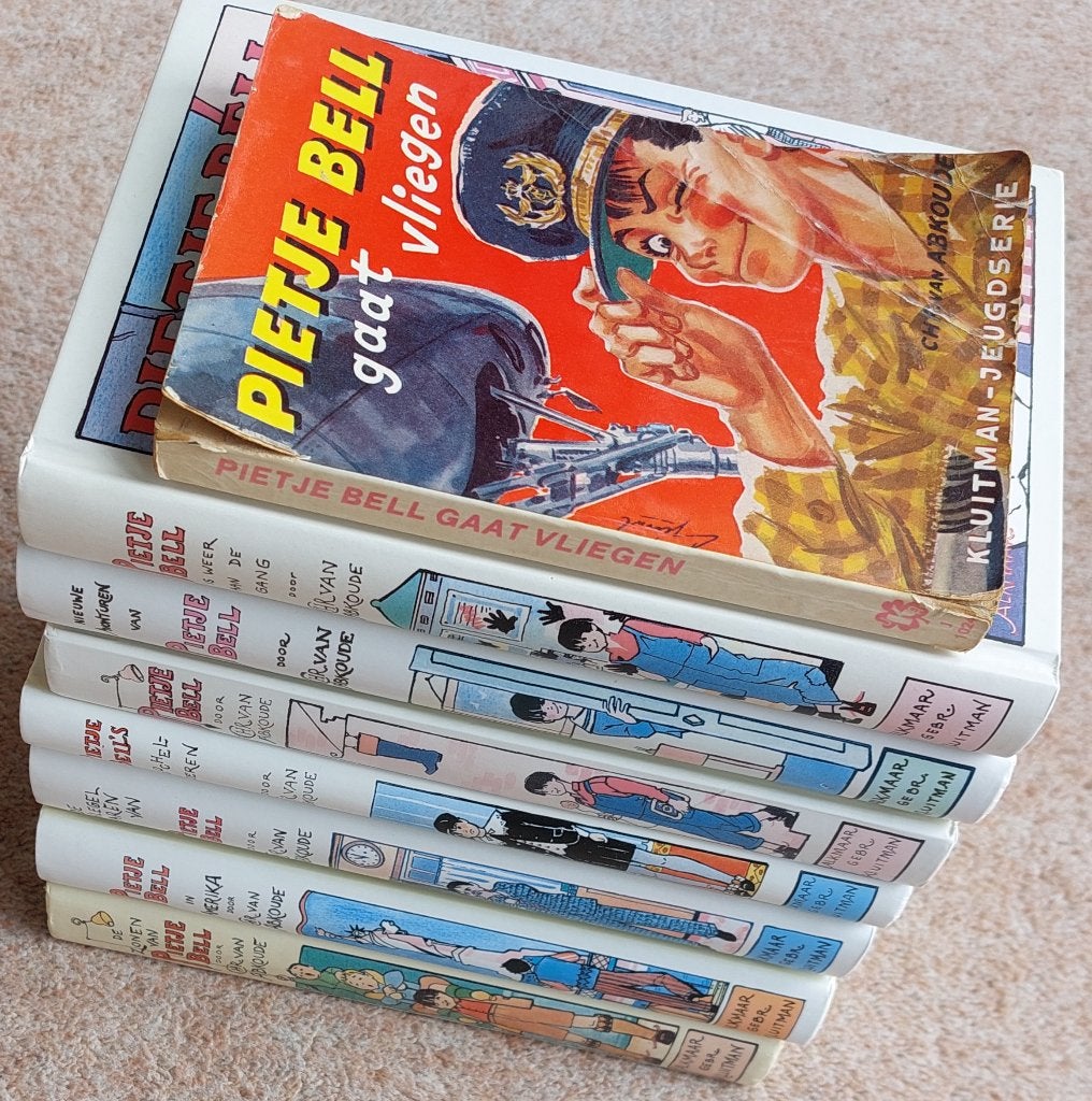 Pietje Bell serie compleet - 7 gebonden boeken en 1 pocket, Verzenden, Zo goed als nieuw, Chris van Abkoude, Fictie algemeen