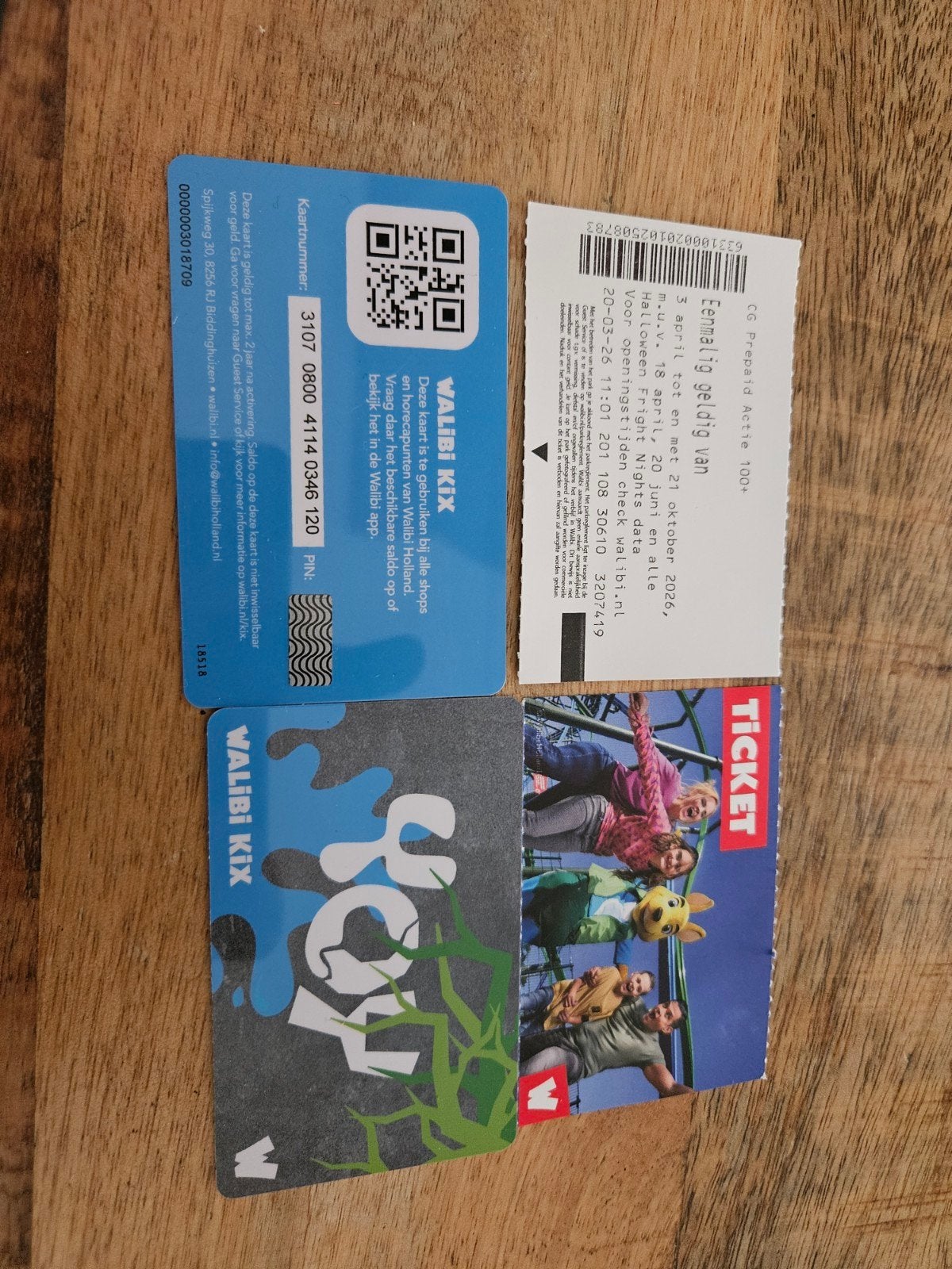 2 walibi kaarten t/m 21 oktober, Tickets en Kaartjes