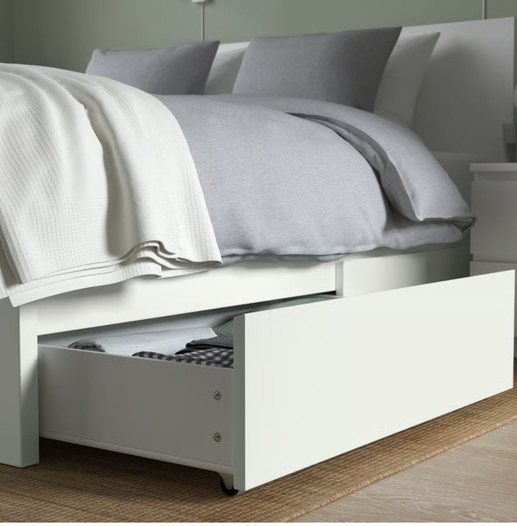Ikea  bed lades 4 stuks wit, Ophalen, 50 tot 100 cm, Zo goed als nieuw, Minder dan 100 cm