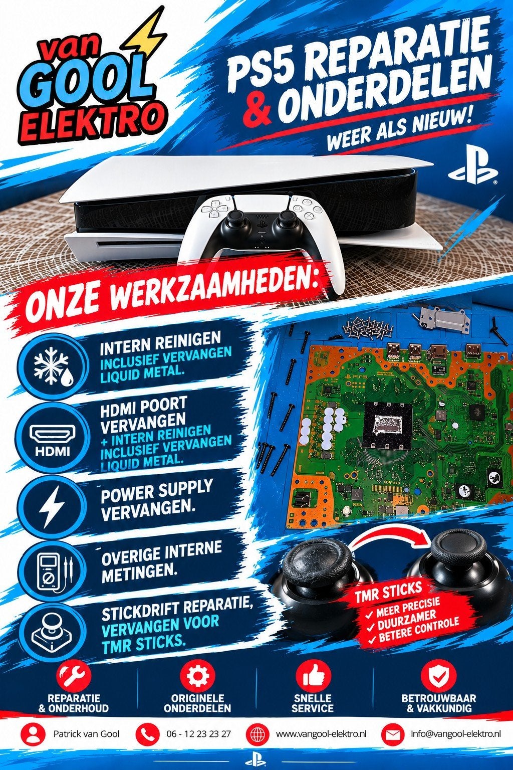 PS5 reparatie / controller reparatie - Gilze, Ophalen of Verzenden, Nieuw, Playstation 5