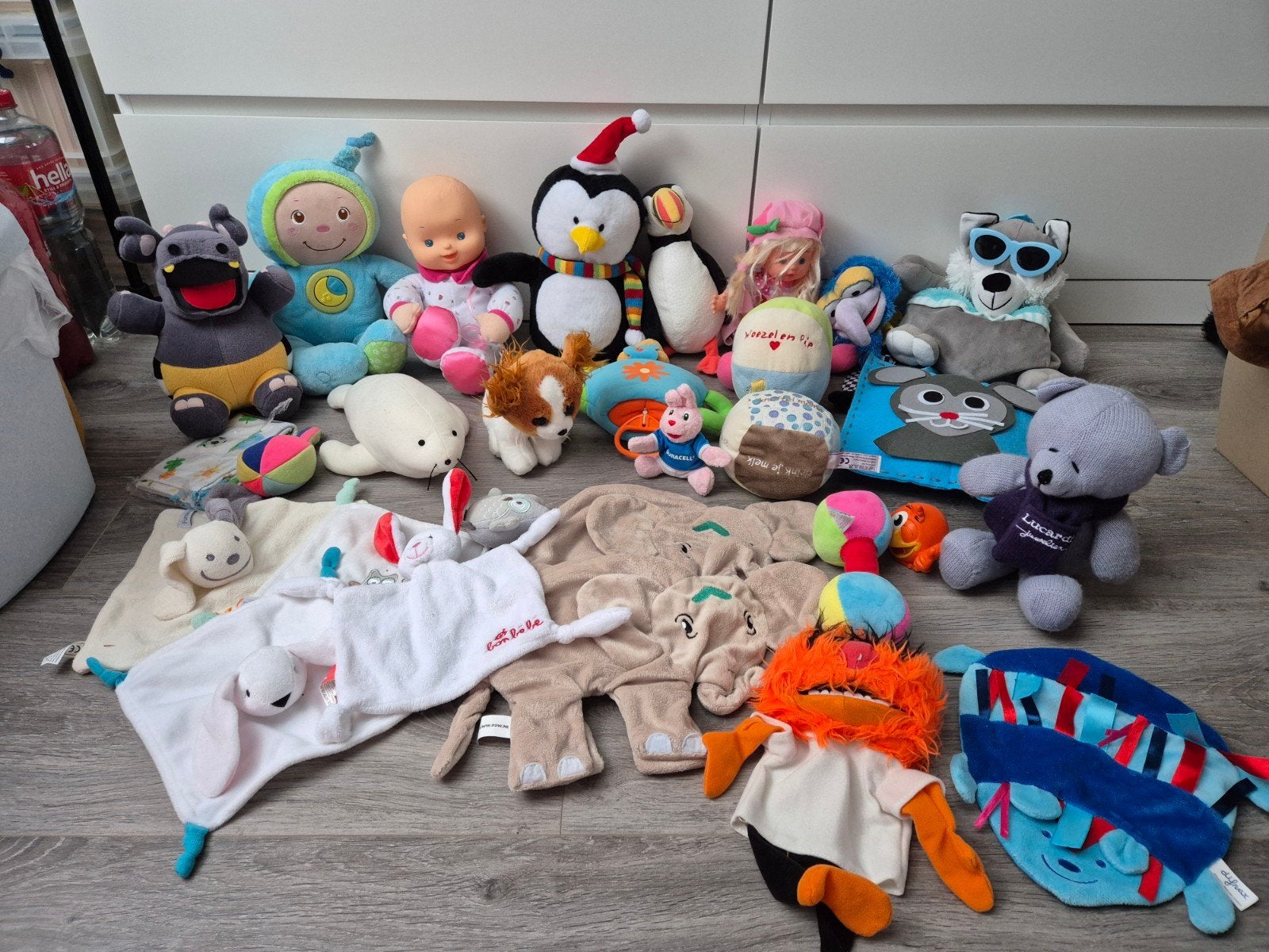 Grote collectie knuffels en knuffeldoekjes, Gebruikt, Overige merken, Overige karakters, Ophalen of Verzenden