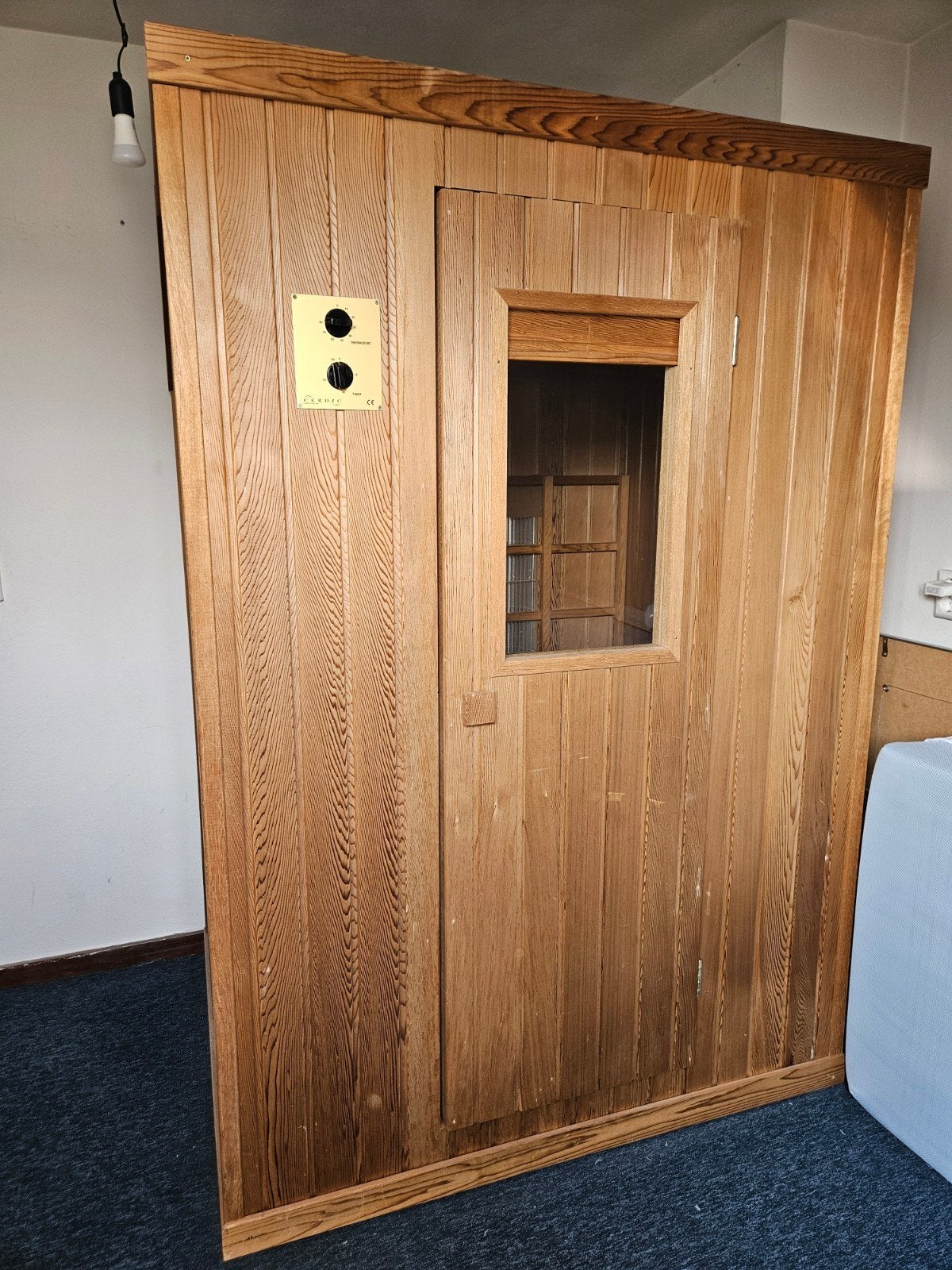 Tweepersoons Infrarood saunacabine Cerdic, Sport en Fitness, Sauna, Ophalen, Gebruikt, Infrarood, Complete sauna