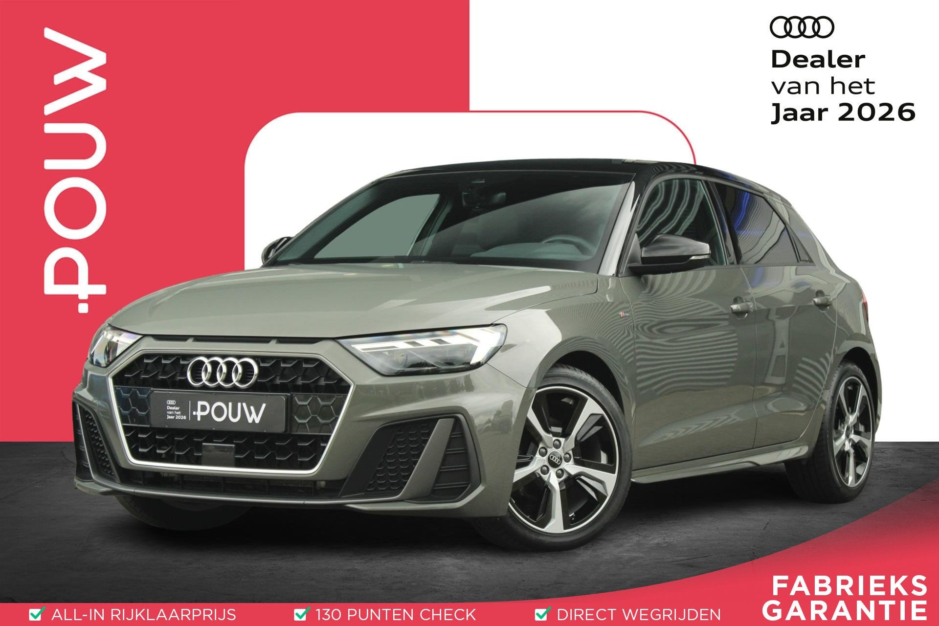 Audi A1 Sportback 35 TFSI 150pk S-tronic S edition | Ambient, 12 maanden, 4 cilinders, Leder en Stof, 49 €/maand