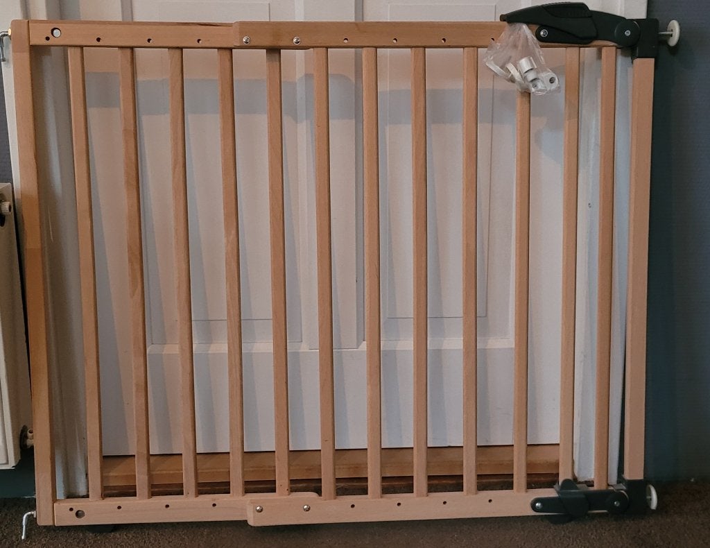 Houten traphekje, Ophalen, Gebruikt, 100 tot 115 cm, Klemhekje