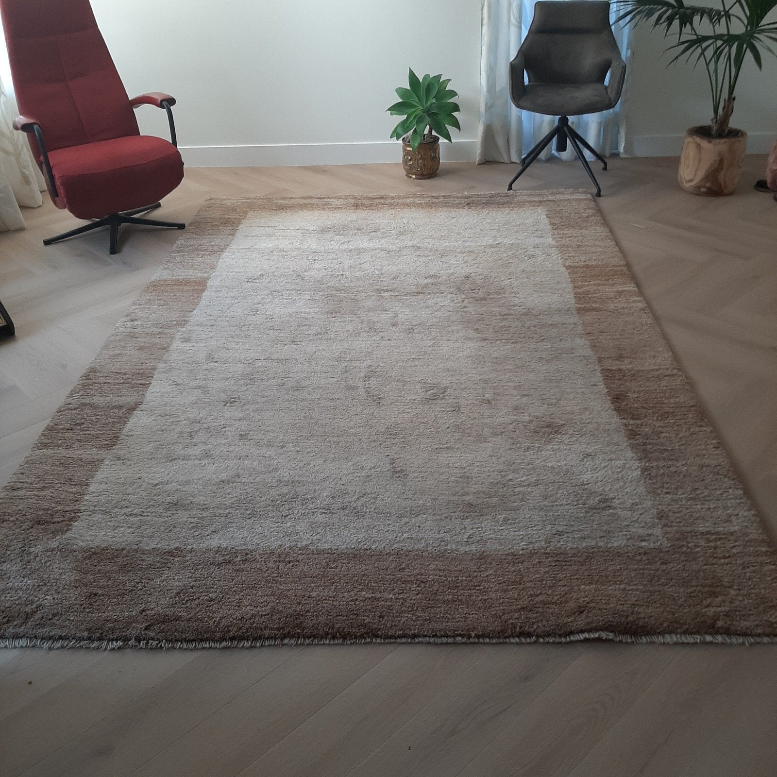 Mooie wollen tapijt, Ophalen, Gebruikt, Bruin, 5 tot 10 m²