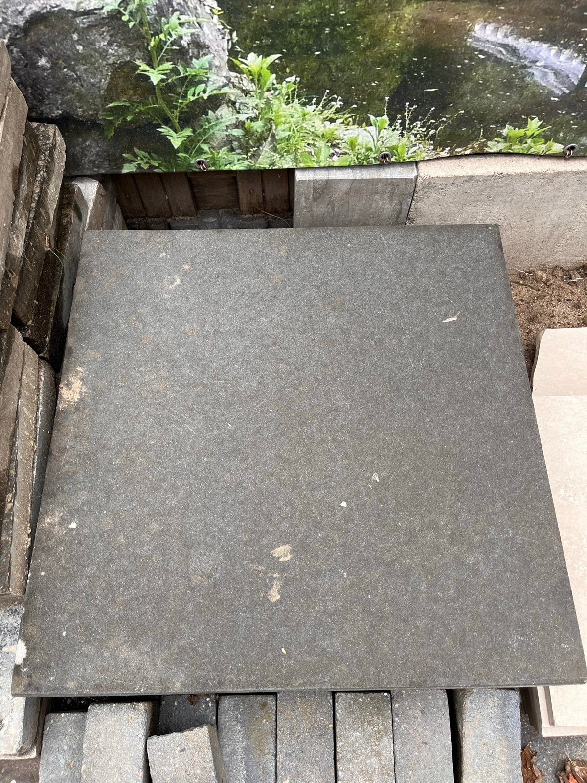Gebruikte terrastegels - grijs/antraciet 50 stuks, Ophalen, Gebruikt, 10 m² of meer, Beton