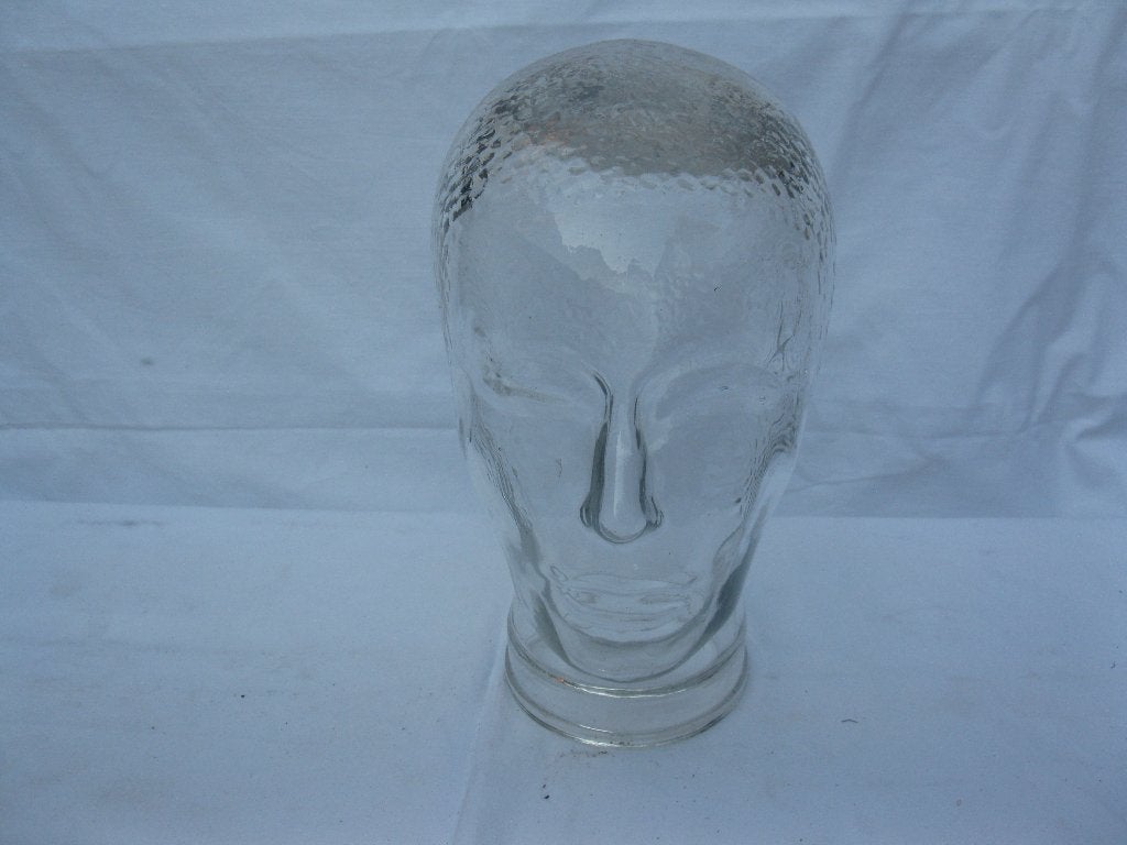 Vintage glazen hoofd voor koptelefoon of pruik, Ophalen of Verzenden, Overige merken