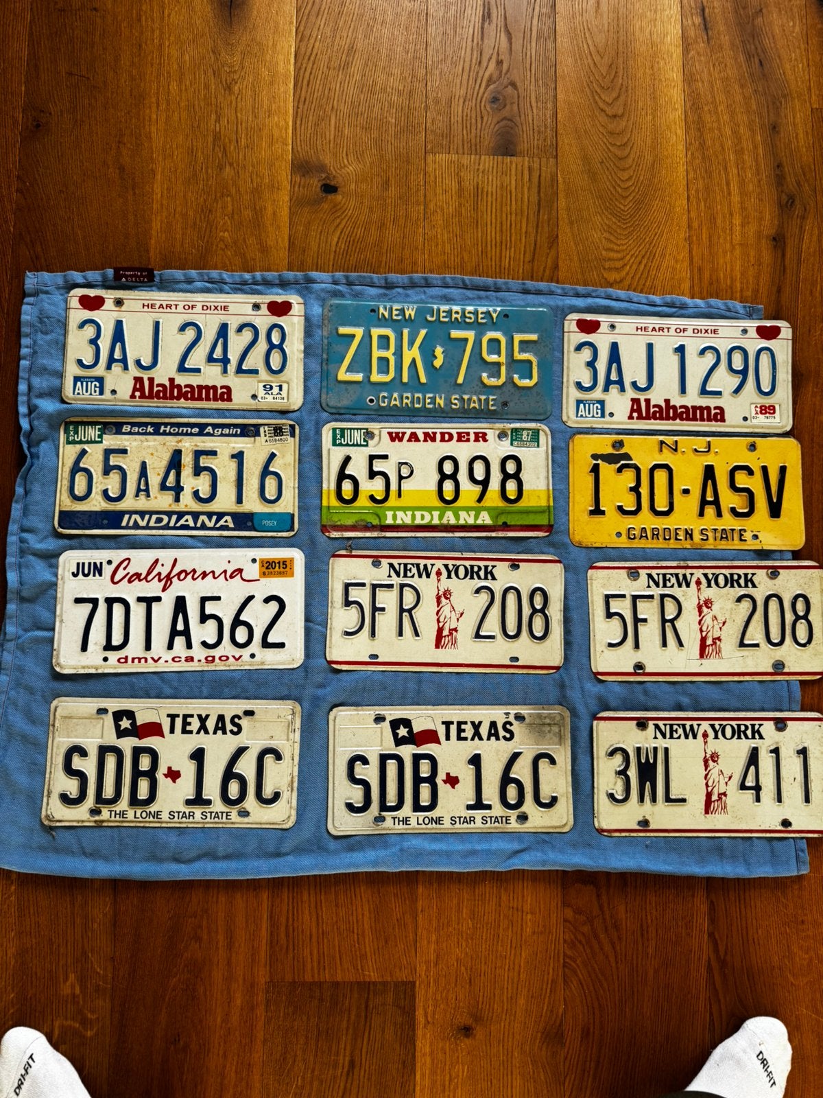 Amerikaanse kentekenplaten auto/ motor, Overige typen, Ophalen, Gebruikt, Metaal