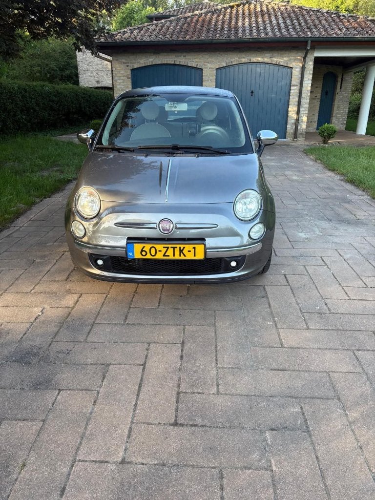 Fiat 500 1.2 C 2012 Grijs met panoramadak, Auto's, Fiat, Voorwielaandrijving, Euro 5, Stof, 1242 cc